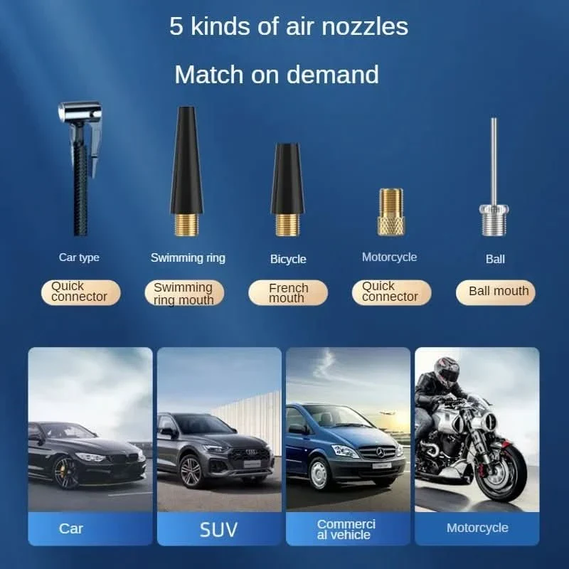 Wireless Air Pump with Touchscreen - Portable air pump with 150psi for car & bike - Image 4
