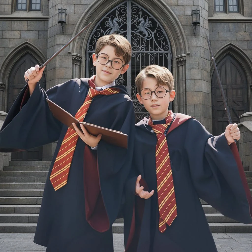 WIZARDCRAFT – Complete Hogwarts Wizard Costume with Cloak & Accessories for Children & Adults - Image 11