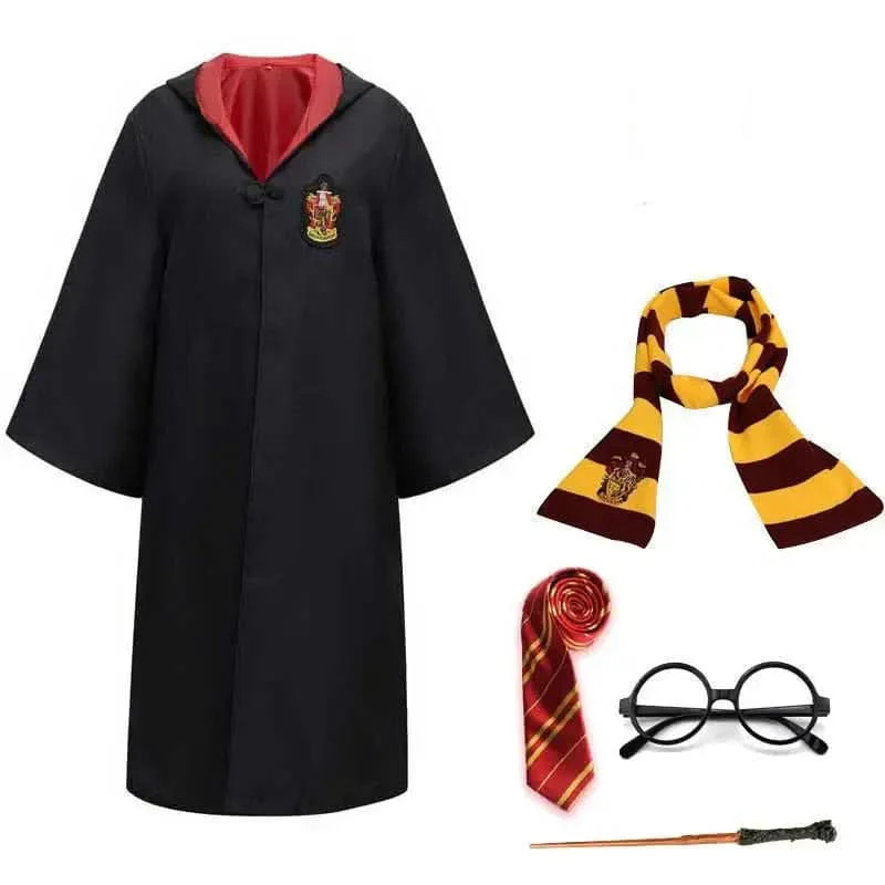 WIZARDCRAFT – Complete Hogwarts Wizard Costume with Cloak & Accessories for Children & Adults - Image 7