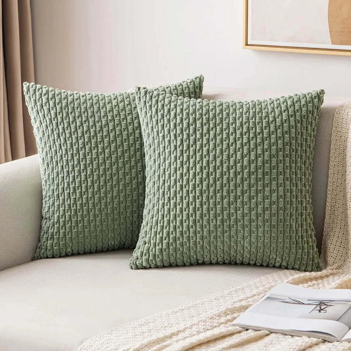 WOHLKORD – Boho-cord pillowcase with stripes for cozy home accents - Image 10