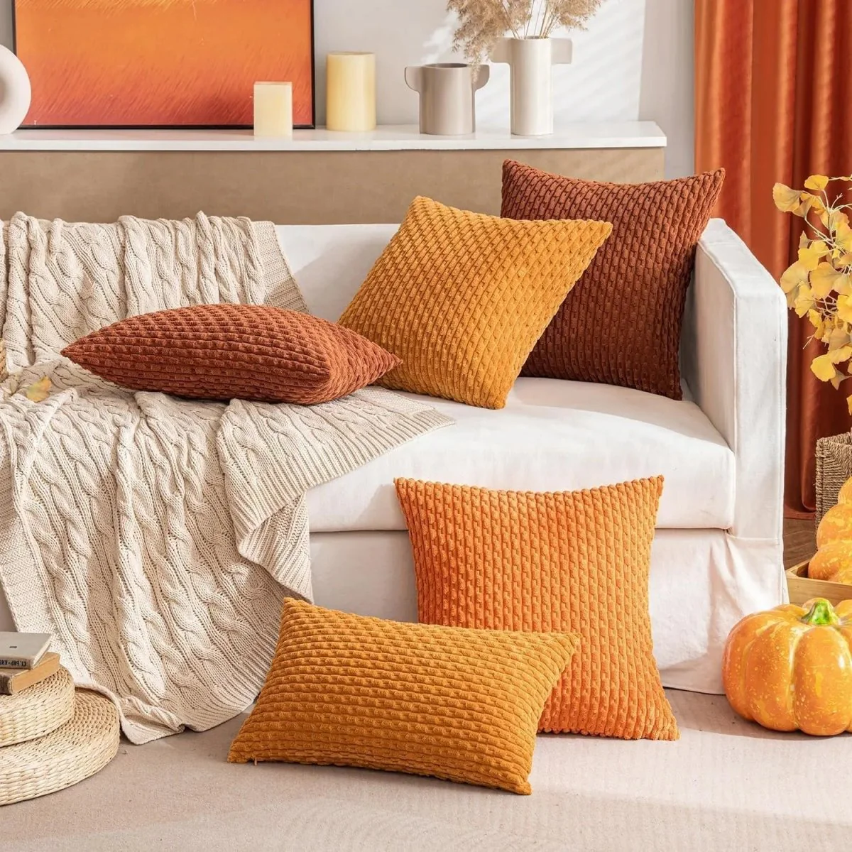 WOHLKORD – Boho-cord pillowcase with stripes for cozy home accents - Image 3