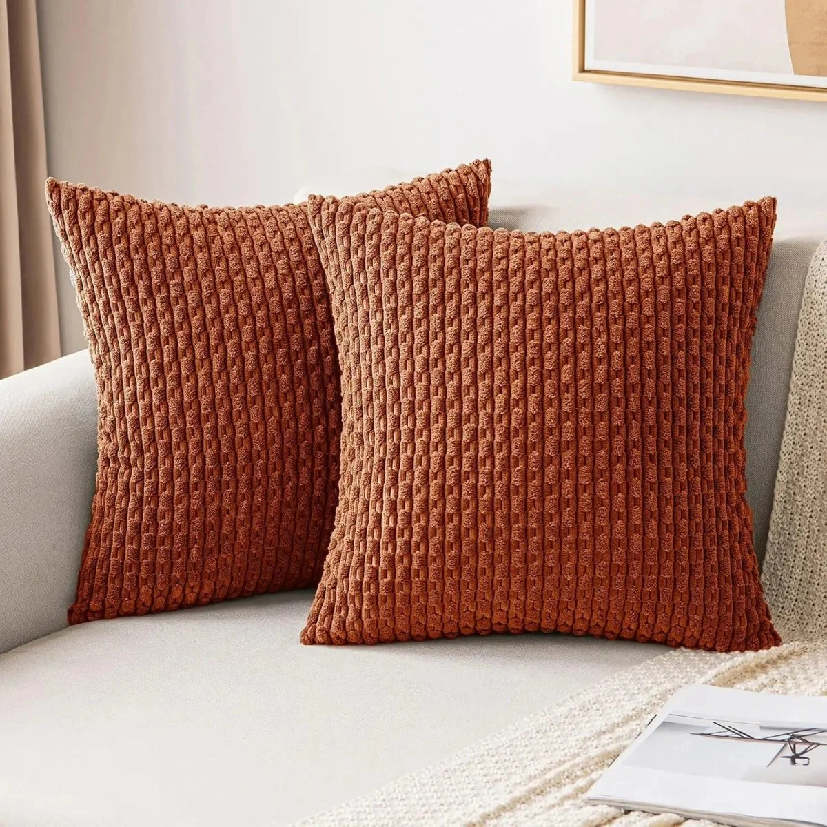 WOHLKORD – Boho-cord pillowcase with stripes for cozy home accents - Image 7