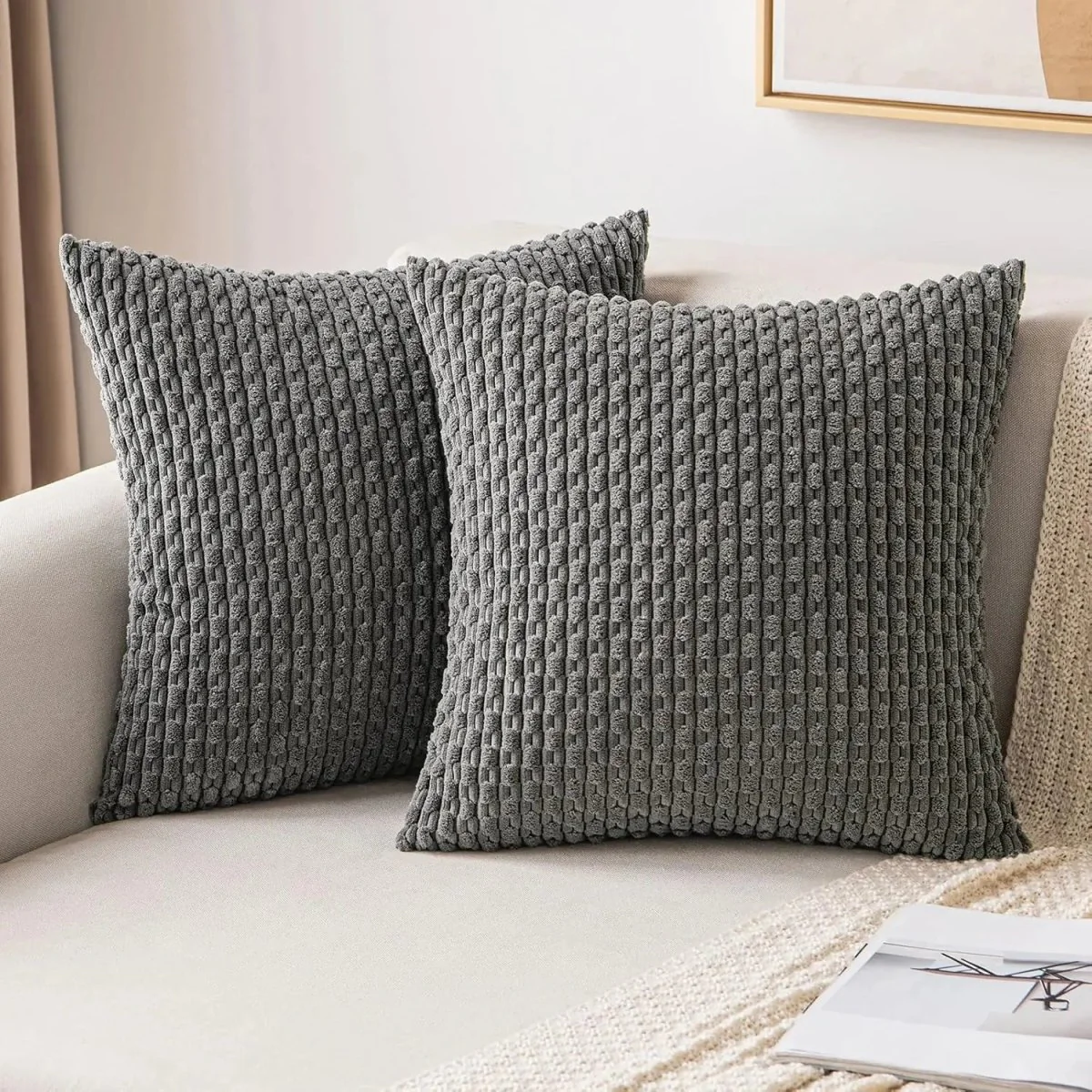 WOHLKORD – Boho-cord pillowcase with stripes for cozy home accents - Image 9