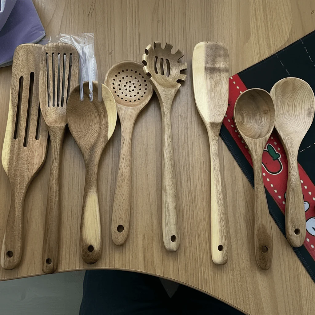 WOODCHEF UTENSILS - 11-piece wooden kitchen utensil set for safe and scratch-free cooking - Image 3