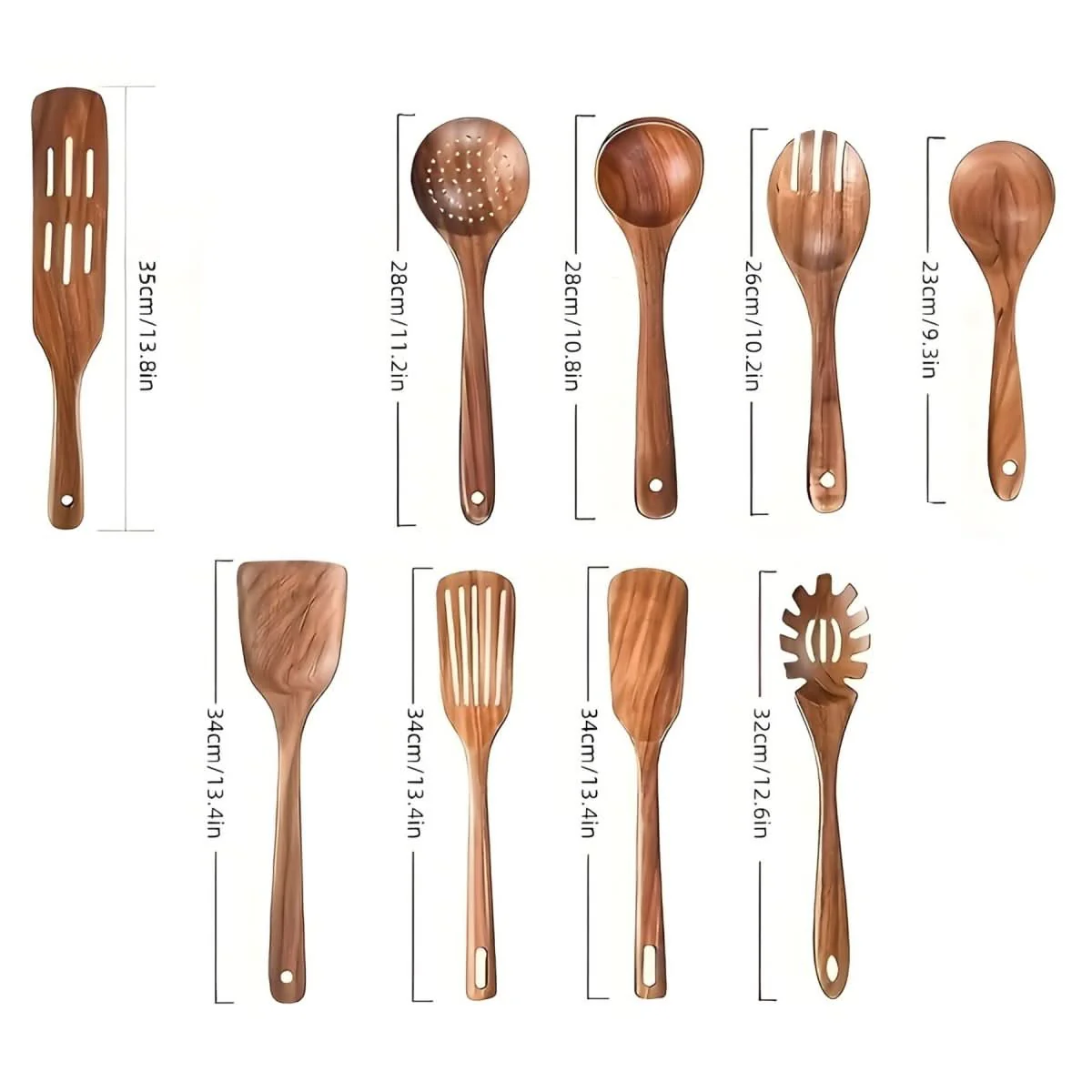 WOODCHEF UTENSILS - 11-piece wooden kitchen utensil set for safe and scratch-free cooking - Image 4