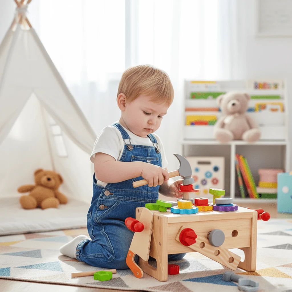 WoodCraft Kids Toolbox - Creative building & discovery for children aged 6 months and over