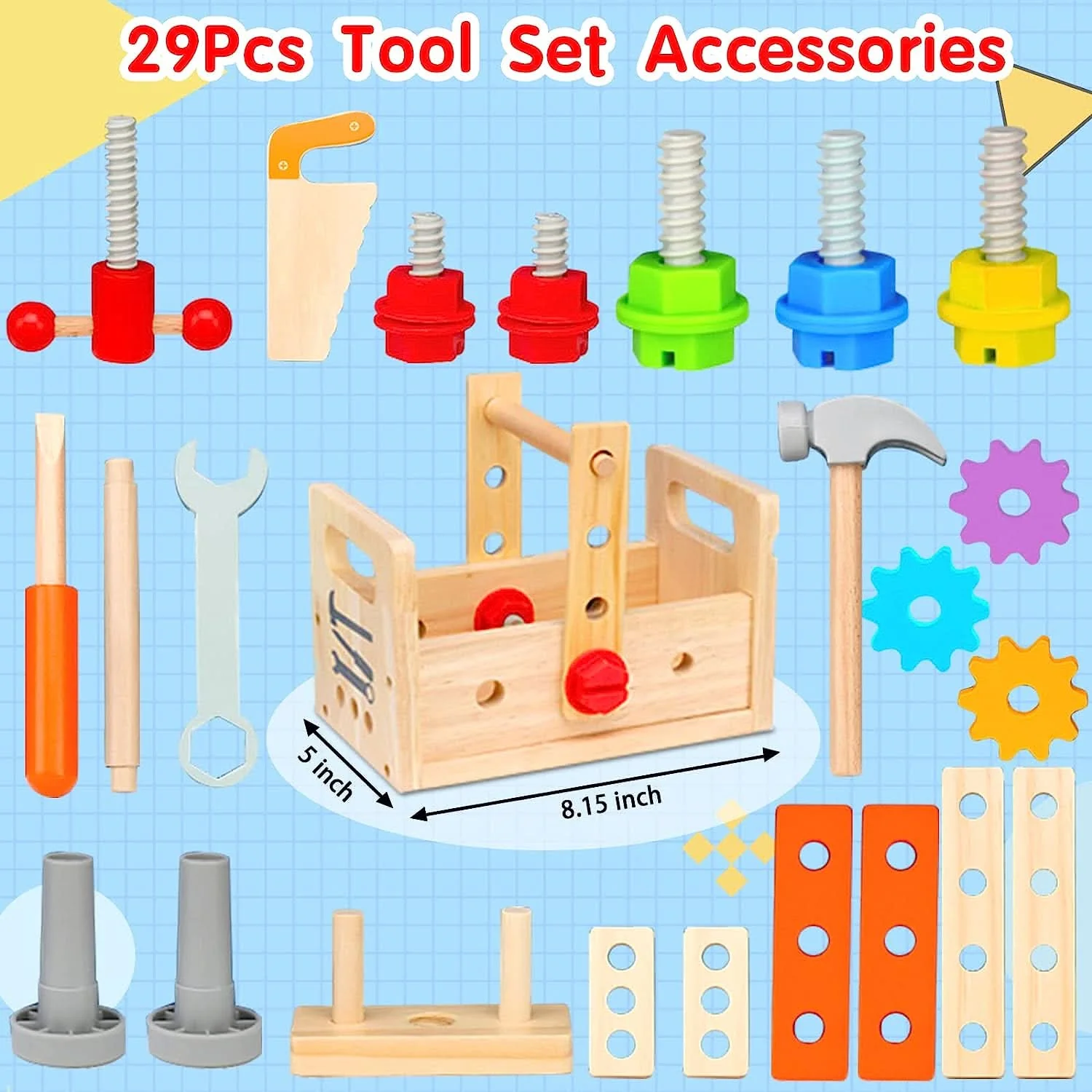 WoodCraft Kids Toolbox - Creative building & discovery for children aged 6 months and over - Image 2