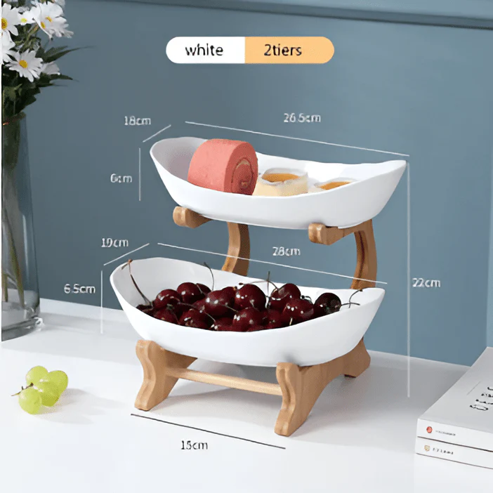 WOODFORM – Multi-tier wooden fruit bowl for modern countertop storage - Image 7