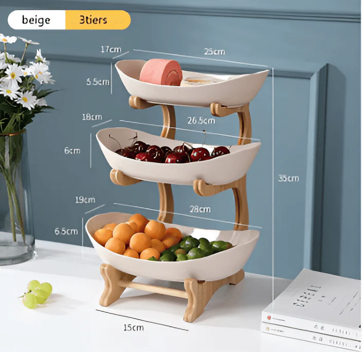 WOODFORM – Multi-tier wooden fruit bowl for modern countertop storage - Image 8
