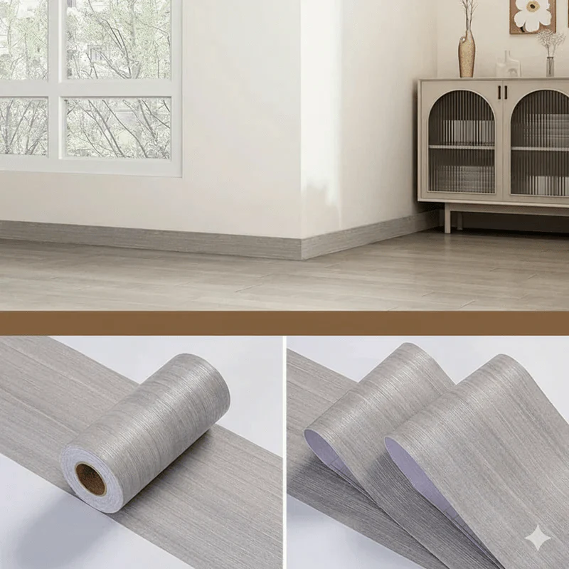 WoodLuxe Design Strip | PVC Wood Look Baseboard | Self-adhesive & Waterproof | Elegant Wall & Floor Decoration - Image 10