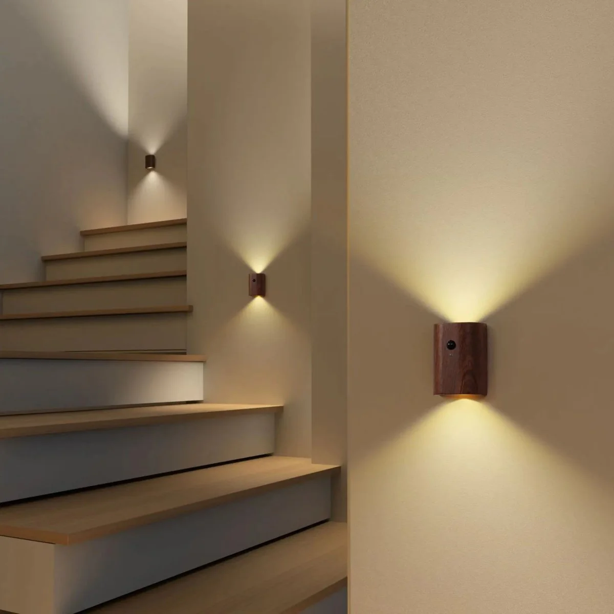 WOODSENSE – Wooden lamp with motion sensor and rechargeable battery