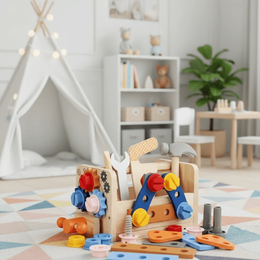 WoodTools - Montessori wooden toolbox for creative builders