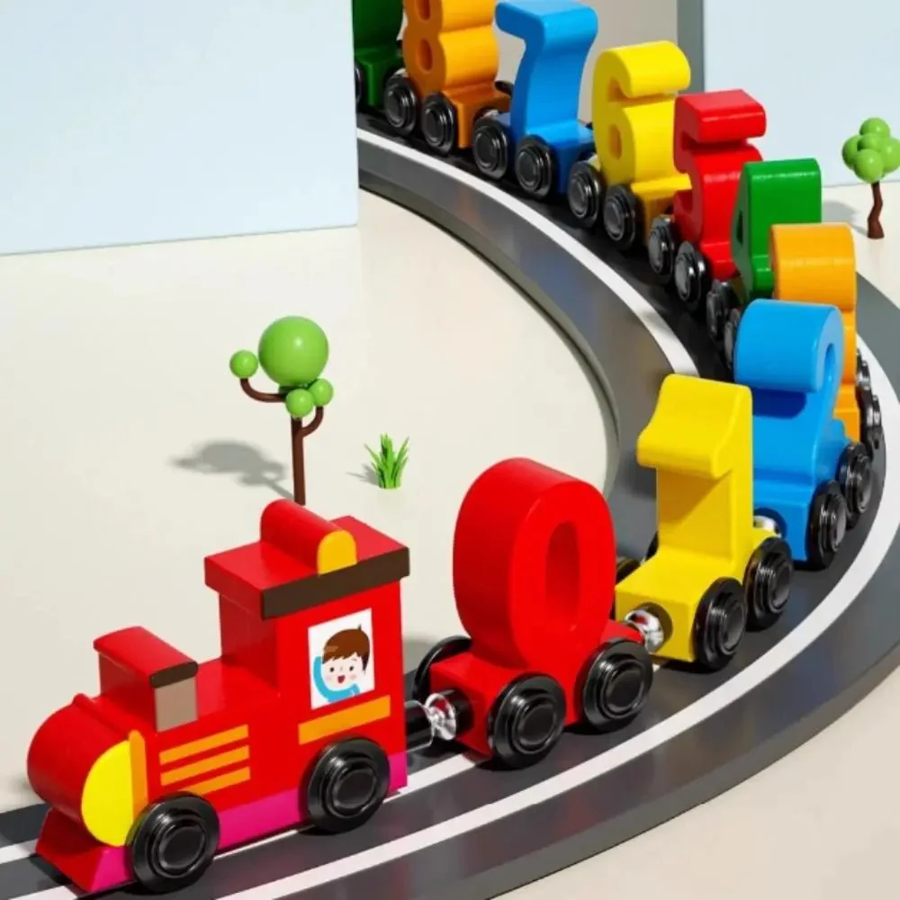 WOODTRAINS – Creative Wooden Magnetic Train with Numbers – Educational Toy for Children - Image 7