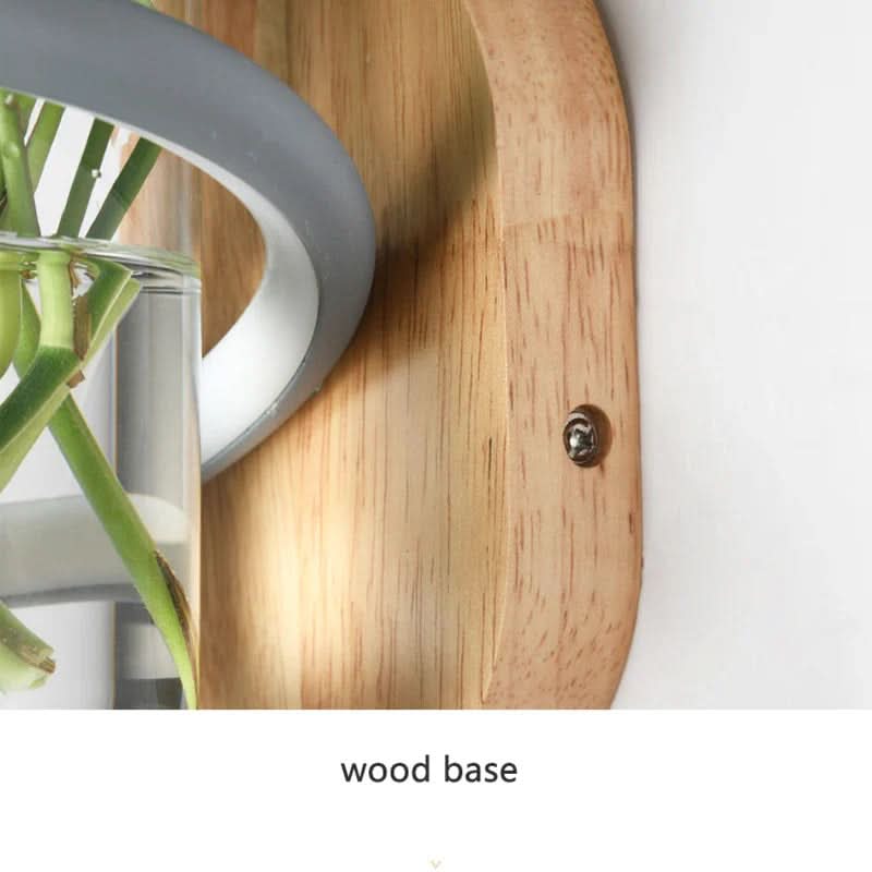 WOODVIA – LED wall light made of wood with built-in vase holder - Image 6