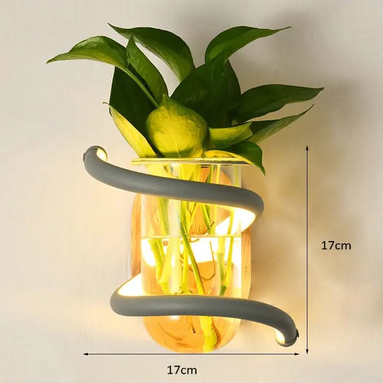WOODVIA – LED wall light made of wood with built-in vase holder - Image 9
