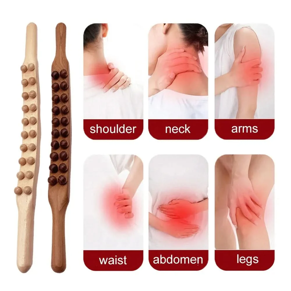 WOOLEASE – Gua Sha Massage Stick made of Natural Wood - Image 4