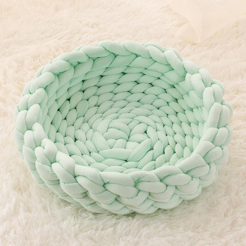 WOOLLYNEST - Soft woollen basket for pets with high edge support - Image 11