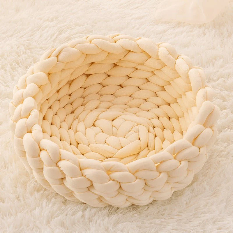 WOOLLYNEST - Soft woollen basket for pets with high edge support - Image 13