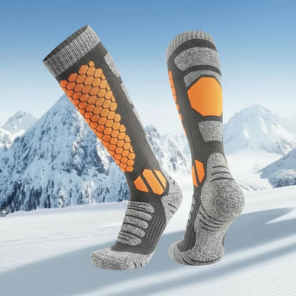 WOOLPEAK – Thermal wool socks for skiing & hiking, unisex, long tube design