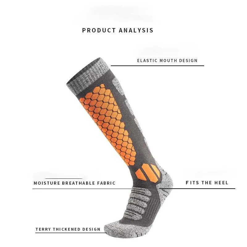 WOOLPEAK – Thermal wool socks for skiing & hiking, unisex, long tube design - Image 5