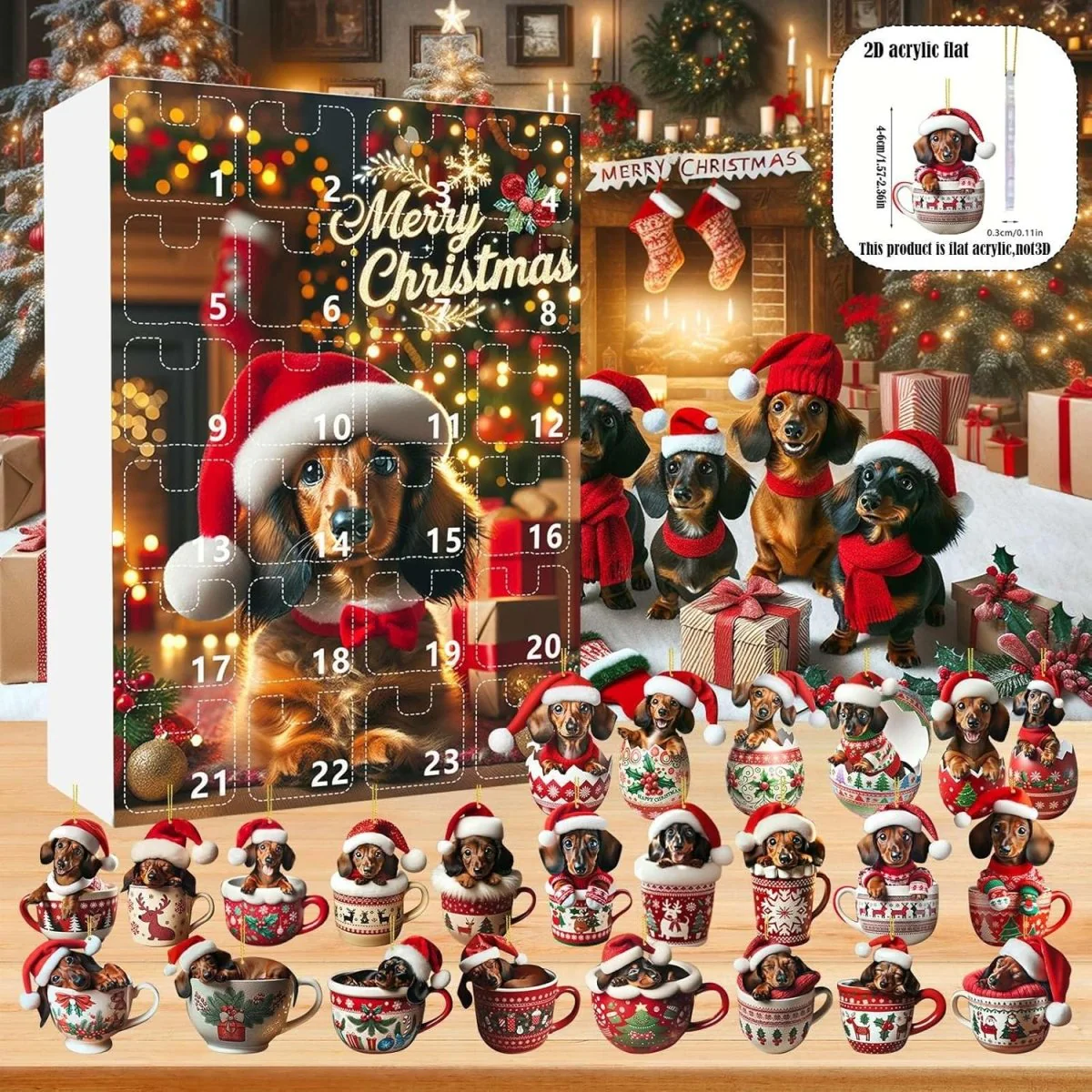 WUFFJOY – 24-day Advent calendar with dachshund theme for animal lovers - Image 6