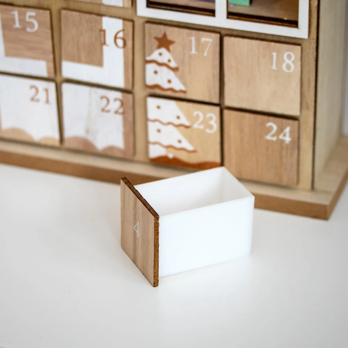 XMASCOTTAGE – Illuminated Wooden Advent Calendar for Festive Home Decor - Image 2