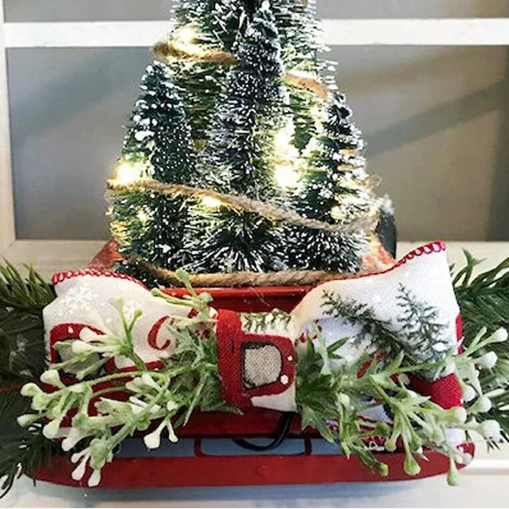 YULEYARDER – Vintage Red Truck Ornament with Mini Tree for Festive Decor - Image 8