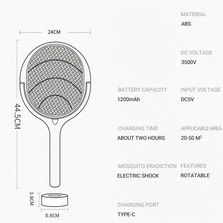 ZapGuard – 5-in-1 Electric Mosquito Swatter with LED - Image 9
