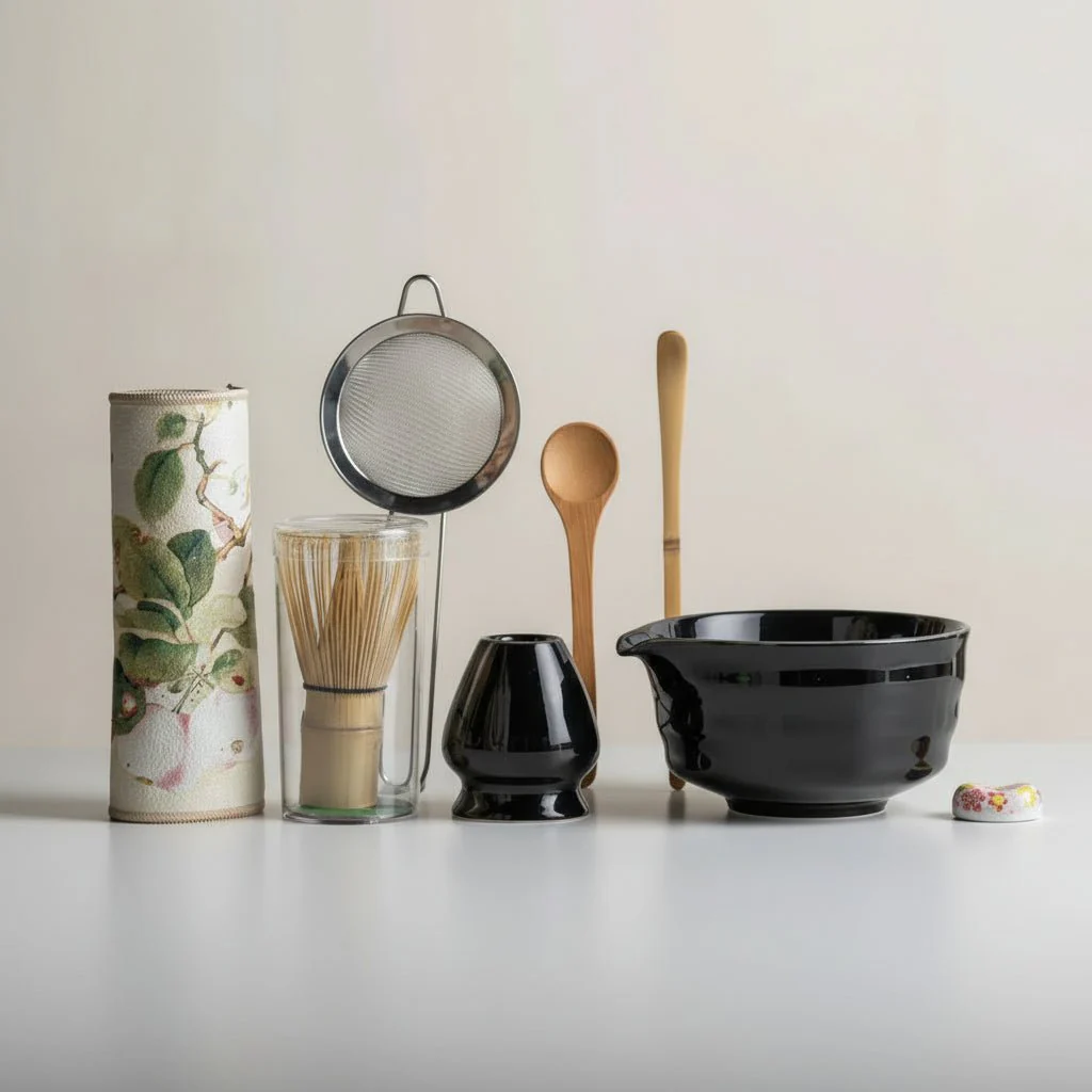 ZENBREW – Genuine Matcha Tea Set, 8-piece Set with Cherry Blossom Bowl and Bamboo Whisk - Image 9