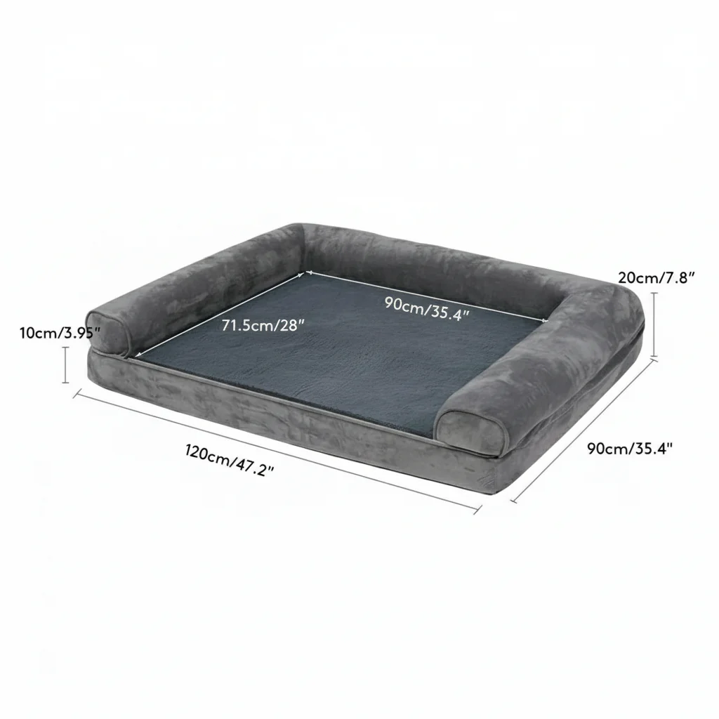 ZENHAVEN – Orthopedic dog bed made of memory foam with water-repellent cover & plush comfort - Image 11