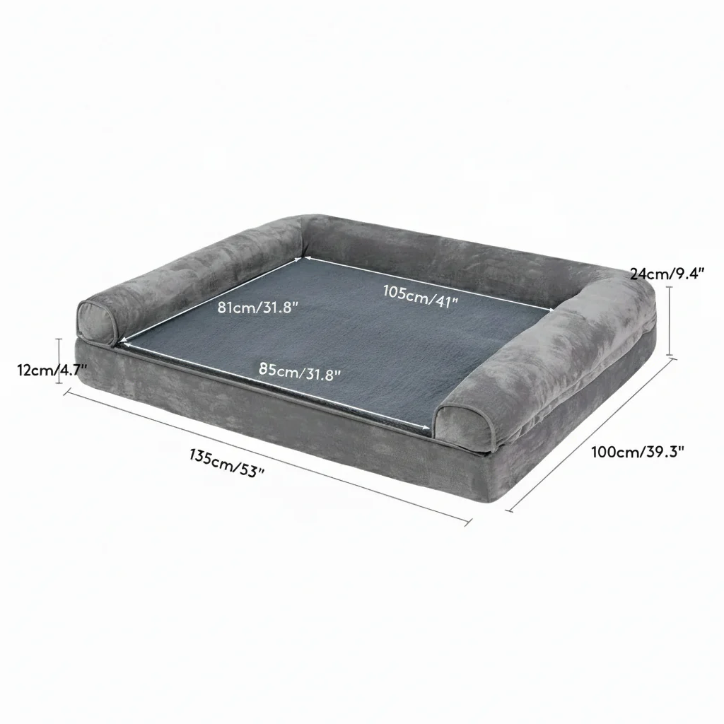 ZENHAVEN – Orthopedic dog bed made of memory foam with water-repellent cover & plush comfort - Image 12
