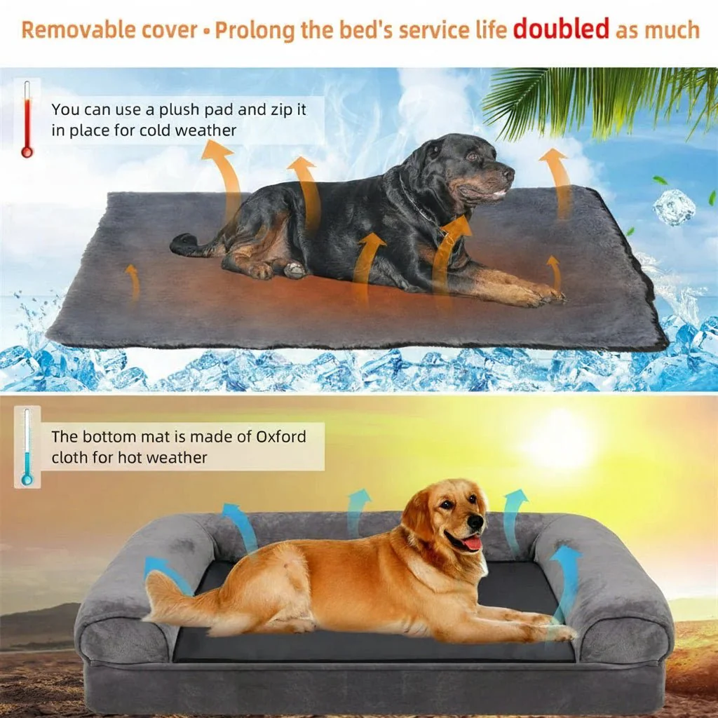 ZENHAVEN – Orthopedic dog bed made of memory foam with water-repellent cover & plush comfort - Image 6
