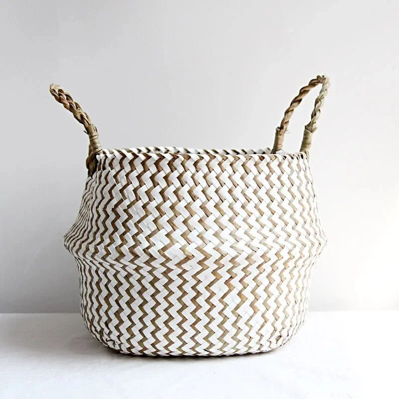 ZENWOVEN – Handmade Boho Willow Basket as Foldable Plant Basket - Image 6